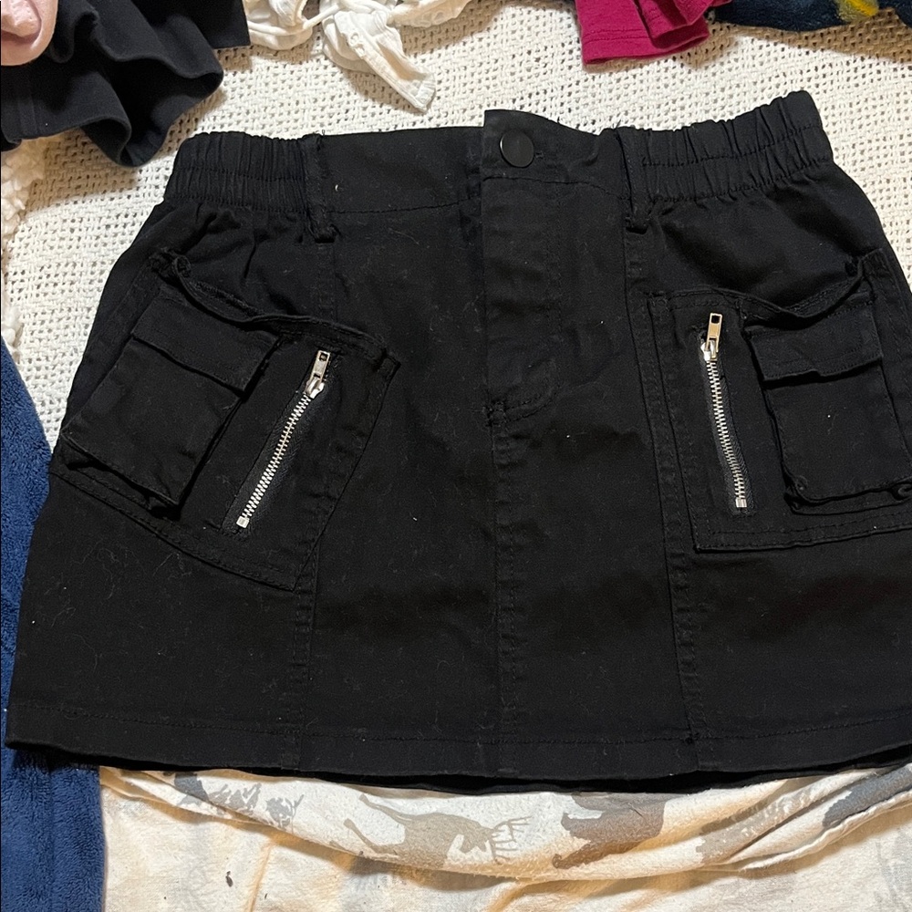 Rue21 Black Mini Skirt with Zipper Details